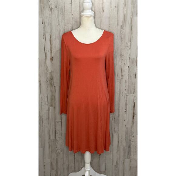 NWT Simply Southern Women's‎ Orange Cross Back Knee Length Dress Size Small - Picture 1 of 6